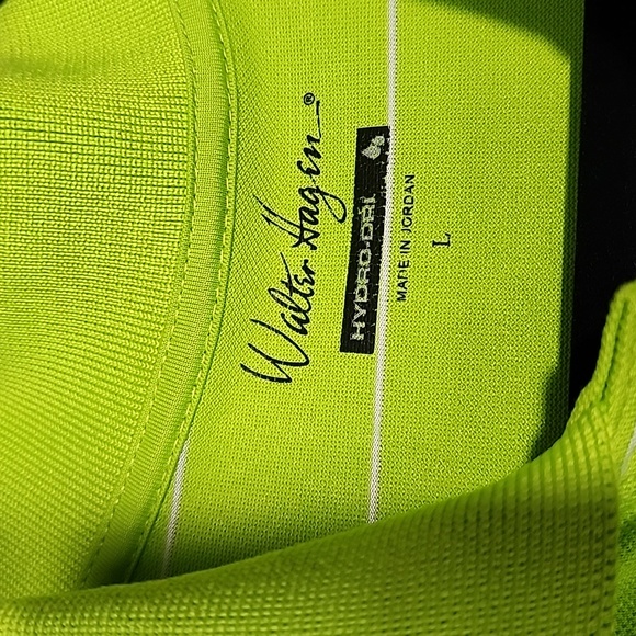 Walter Hagen Mens Neon green Polo Golf Shirt Hydro Dri Large - Picture 5 of 5